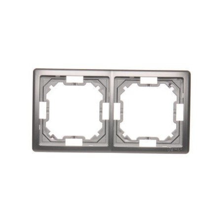 Simon Basic Standard Ramka podwójna uniwersalna stal inox BMR2/21