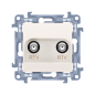 Osprzęt - Simon10 Gniazdo antenowe RTV-RTV (moduł), 1x wejście: 5  1000 MHz krem CAK2F.01/41
