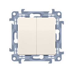 Simon 10 Przycisk podwójny kremowy CP2.01/41