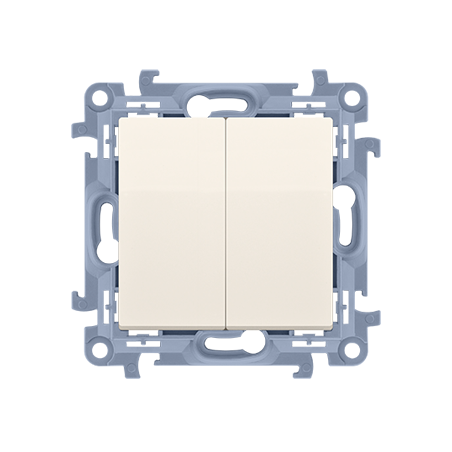 Simon 10 Przycisk podwójny kremowy CP2.01/41