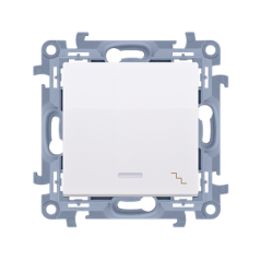 Simon 10 Łącznik schodowy z podświetleniem LED 10AX biały CW6L.01/11