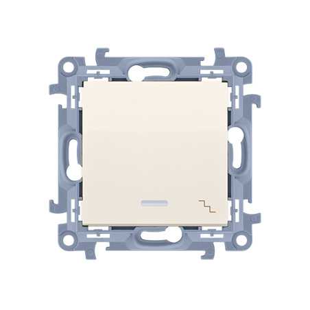 Simon 10 Łącznik schodowy z podświetleniem LED 10AX kremowy CW6L.01/41