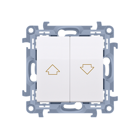Simon 10 Przycisk żaluzjowy biały CZP1.01/11