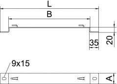 Uchwyt dystansowy do korytka siatkowego B300mm St FS DBLG 20 300 FS 6015670