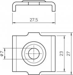 Zacisk do mocowania korytek siatkowych GKB 34 G 6016674 /20szt.