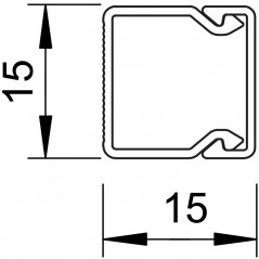 Kanał instalacyjny 15x15 WDK15015GR szary 6024955 /2m/