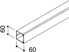 Kanał instalacyjny 60x60 WDK60060GR szary 6025668 /2m/