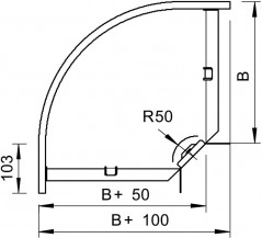 Łuk korytka 90 stopni 60x150 RB 90 615 FS 6043208