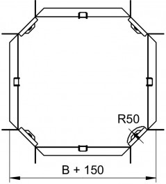 Czwórnik korytka poziomy 100x60 RK 610 FS 6043615