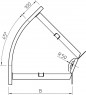 Łuk poziomy korytka 45 stopni 100x60 RB 45 610 FS 6043763