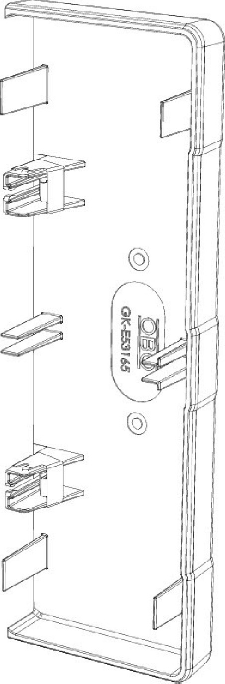 Końcówka kanału RAPID 45-2 53x165 GK-E53165RW biała 6113470