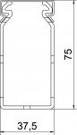 Korytko grzebieniowe bezhalogenowe 37,5x75 jasnoszary LKVH N 75037 6178552 /2m/