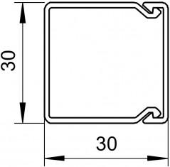 Kanał instalacyjny 30x30 WDK30030RW biały 6191096 /2m/