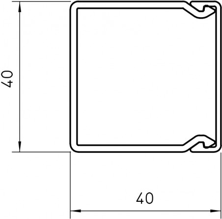 Kanał instalacyjny 40x40 WDK40040RW biały 6191126 /2m/