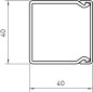 Kanał instalacyjny 40x40 WDK40040RW biały 6191126 /2m/ Kanał instalacyjny 40x40 WDK40040RW biały 6191126 /2m/