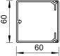 Kanał instalacyjny 60x60 WDK60060RW biały 6191193 /2m/ Kanał instalacyjny 60x60 WDK60060RW biały 6191193 /2m/