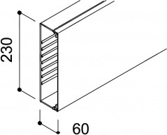 Kanał instalacyjny 230x60 WDK60230RW biały 6191274 /2m/