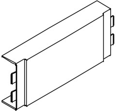 Nasadka kanału trójnik/czwórnik WDK 150x60 HK60150RW biała 6192653 /2szt./