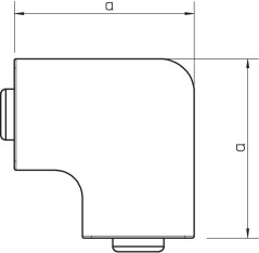Naroże płaskie kanału WDK 60x60 HF60060RW białe 6192912 /2szt./