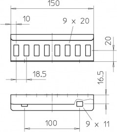 Łącznik wzdłużny do drabinek kablowych H45mm LVG 45 FS 6200832