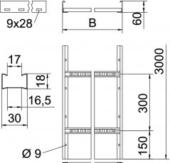 Drabinka kablowa LLIS 60/400/1,25 3m stal LLIS 640 3 FS 6209554