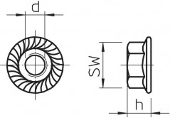 Nakrętka kombi M6 KM M6 G 6408958 /100szt./