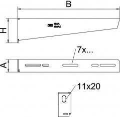 Wysięgnik ścienny 410mm MWA 12 41S FS 6424759