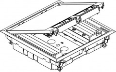 Kaseta podłogowa zasilająca 8-modułowa 264x242mm GES9/55U V 7011 7405037