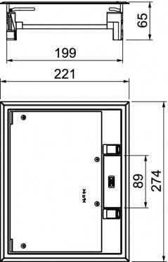 Kaseta podłogowa zasilająca 9-modułowa szara GES6-2U10T 7011 7405321