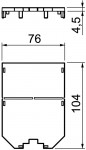 Zaślepka montażowa puszki podłogowej 76x104mm czarna UT34 P0 7408745 /10szt./