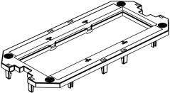 Ramka montażowa do UT3 3 Modul45 165x76x4mm PA grafitowo-czarny RAL9011 7408753