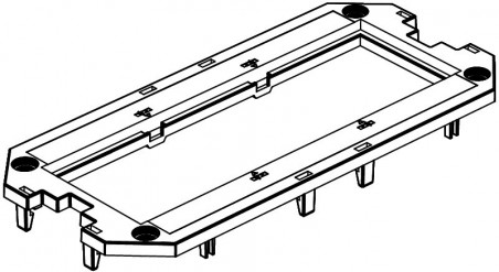 Ramka montażowa do UT3 3 Modul45 165x76x4mm PA grafitowo-czarny RAL9011 7408753