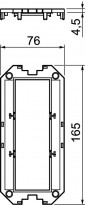 Ramka montażowa do UT3 3 Modul45 165x76x4mm PA grafitowo-czarny RAL9011 7408753 /10szt./