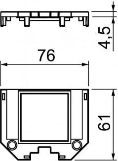 Ramka montażowa puszki podłogowej 1xM45 61x76mm UT34 P1 7408771 /10szt./