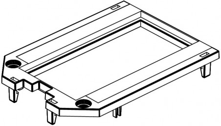 Ramka montażowa puszki podłgowej 2xM45 76x104mm UT34 P2 7408773