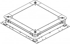 Puszka podłogowa UZD 250-3 /wysokość 70-125mm/ 7410030