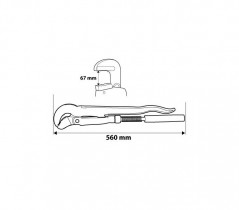 Klucz do rur typ 90, 2.0 cala 560 mm 02-132