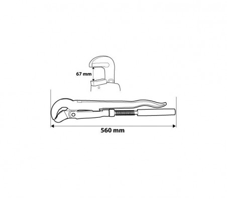 Klucz do rur typ 90, 2.0 cala 560 mm 02-132