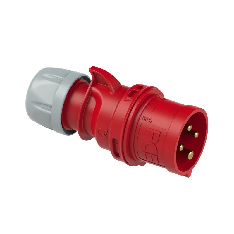 Wtyczka przenośna 32A 4P 400V czerwona IP44 SHARK 024-6
