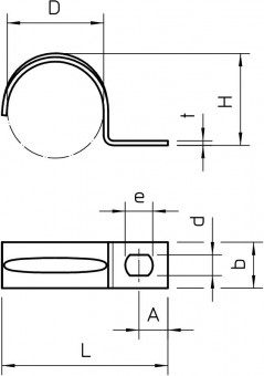 Uchwyt metalowy do rur i kabli 9mm 604 9 G 1003097 /100szt./