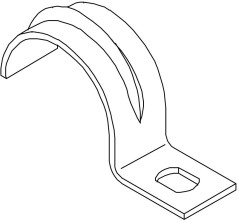 Uchwyt metalowy do rur i kabli 12mm 604 12 G 1003127 /100szt./