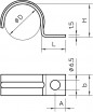 Uchwyt metalowy do rur i kabli 25mm 1015 25 G 1009427 /100szt./