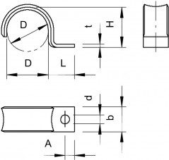 Uchwyt metalowy do kabli 12mm WN 7855 A12 1043226 /100szt./