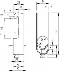 Obejma kabłąkowa 2056W 40 FT 1180401