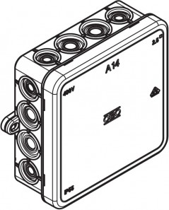 Puszka n/t odgałęźna 100x100x40 IP55 A 14 jasnoszara 2000378 /10szt./