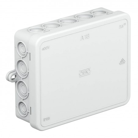 Puszka n/t odgałęźna 125x100x40mm 18 przepustów IP55 A 18 jasnoszara 2000410 /10szt./
