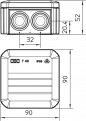 Puszka n/t odgałęźna 90x90x52 IP55 T 40 2007045 /5szt./ Puszka n/t odgałęźna 90x90x52 IP55 T 40 2007045 /5szt./