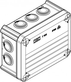 Puszka n/t odgałęźna 150x116x67 IP66 T 100 2007077