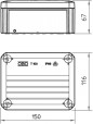 Puszka n/t odgałęźna 150x116x67 IP66 T 100 OE 2007255 Puszka n/t odgałęźna 150x116x67 IP66 T 100 OE 2007255