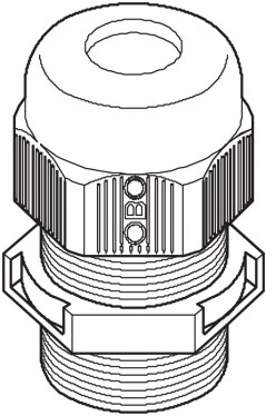 Dławnica kablowa poliamidowa M16 IP68 V-TEC VM16 jasnoszara 2022864